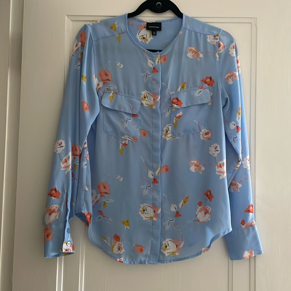 Who What Wear Floral Blouse